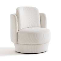 Кресло Вращающееся из рифленого велюра Baltimore единый размер бежевый LA REDOUTE INTERIEURS  фото, kupilegko.ru